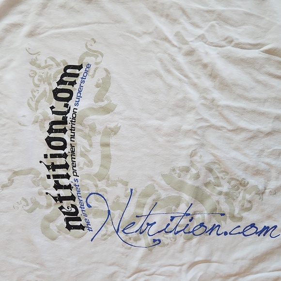 Nice Men's XL Netrition T-Shirt, Graphic Tee, White with Black, Blue, Gray - Picture 2 of 5